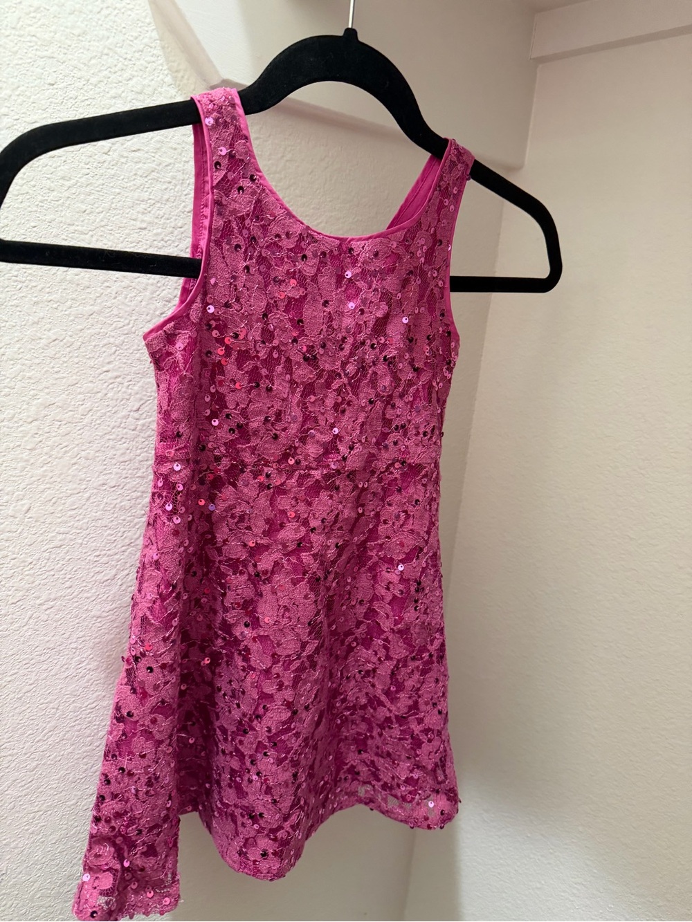 Gymboree Girls Pink Lace & Sequin Sleeveless Party Dress nwt